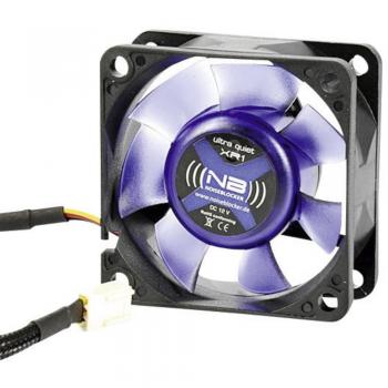 Ventilador PC NoiseBlocker BlackSilent XR1 60mm, Negro y Azul (transparente), Silencioso, 6/12V, Temperatura -10 a 65 °C