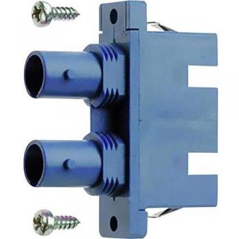 Adaptador de fibra óptica SC/ST Dúplex Telegärtner J08082A0002 para modo múltiple y modo simple, montaje a presión o con tornillo