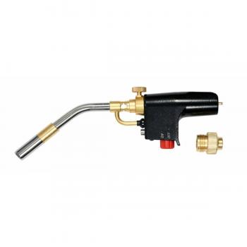 Soplete de soldadura turbo Awtools con encendido piezoeléctrico, regulador de llama ajustable, diseño ergonómico y compatible con gas butano