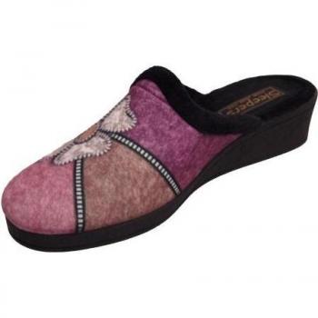 Kimberly Flower Trim Mule Slippers for Women