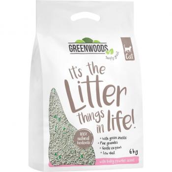 Greenwoods Natural Clay Clumping Cat Litter - 6 kg