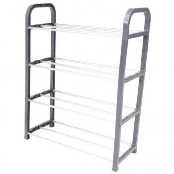 Zapatero de Plástico 4 Niveles Compacto 40x19x56cm Organizadores de Calzado para el Hogar