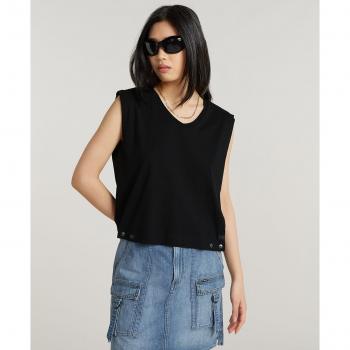 G-Star Raw Camiseta Sin Mangas Riveted de Corte Holgado para Mujer en Color Negro