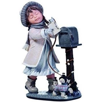 Figura Decorativa - Arte con Encanto / Espero Te Llegue Pronto - Creaciones Nadal - Decoración del Hogar - Hecha en Resina - Fabricada en España - Altura: 21 cm