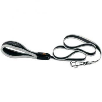 Feplast 75455921 Correa de Nailon para Perros Ergocomfort G15/120, Empuñadura Ergonómica, Suave Acolchado, 15 Mm x L 120 Cm Plateado
