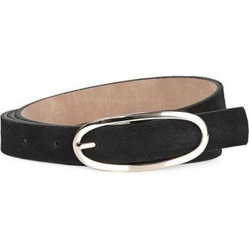 Cinturón de mujer en piel genuina color negro de la marca Jaslen - Accesorio elegante y versátil para cualquier ocasión