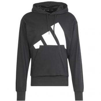 Sudadera con Capucha Adidas Essentials Logo Grande French Terry Negro/Blanco M