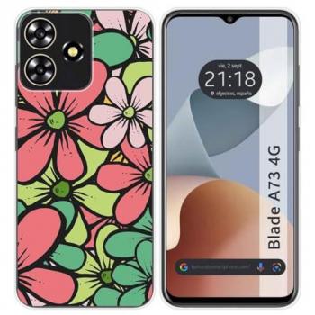 Funda de Silicona para Zte Blade A73 4G con Diseño de Flores 02
