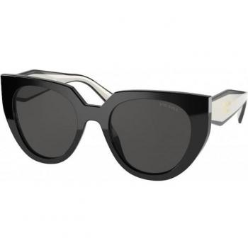 Prada PR 14WS 09Q5S0 Black/Dark Grey Cat Eye Sunglasses