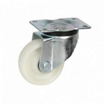 Rueda giratoria de nylon 125 mm con soporte placa 75352, alta resistencia