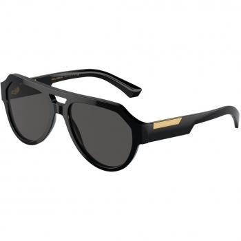 Dolce & Gabbana DG4466 Col. 501/87 Men's Pilot Sunglasses Black Size 56