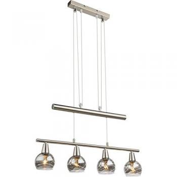Lámpara Colgante Roman de Metal Níquel Mate con 4x E14 LED y 200 lm