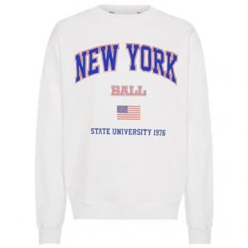 Unisex White Sweatshirt Ball L. Taylor