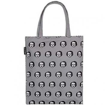 Out of Print Literary and Book-Themed Canvas Tote Carrying Bag for Book Lovers, Readers, and Bibliophiles Grey Size: One Size