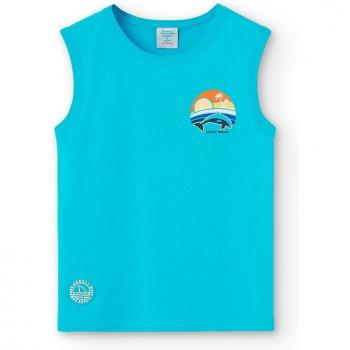 Camiseta de niño sin mangas con dibujo trasero