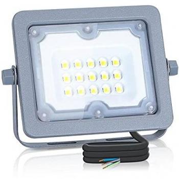Aigostar Focos Led Exterior, 10W 6500K LED Floodlight Exterior, luz de inundación para exteriores de 900LM a prueba de agua IP65 para patio, jardín, garajes