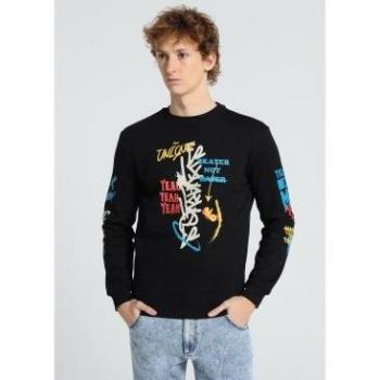 SIX VALVES - Sudadera con Cremallera para Hombre en Color Negro - Estilo Cómodo y Elegante