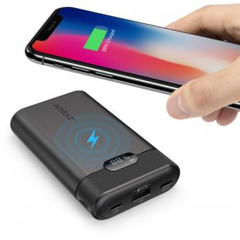 AIDEAZ 10000mAh Power Bank Cargador Móvil Portátil Batería Externa, Entrega de energía 18W y Pantalla LCD, Compatible para iPhoneX/XS/XS MAX/XR/8, Compatible para Samsung Galaxy y Otros Dispositivos