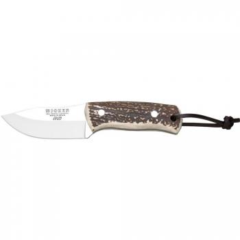 Cuchilleria Joker CC75 - Cuchillo desollador, puño de ciervo, hoja de 7,5 cm