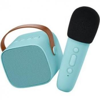 Lalarma Altavoz Karaoke Inalámbrico con Micrófono - Azul - Unisex