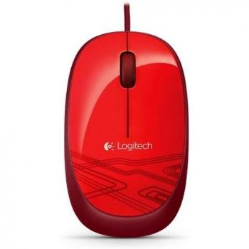Logitech M105 - Ratón óptico con USB, Rojo