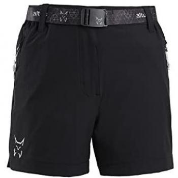 Pantalón Corto Ligero Altus Kauri para Mujer con Bolsillos y Elástico - Senderismo Adulto (S, Antracita)