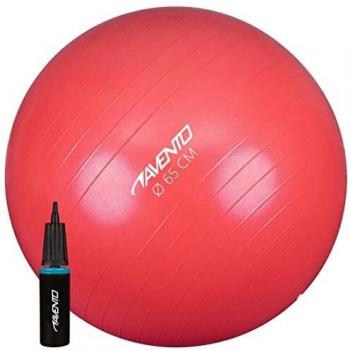 Avento 65 cm Pink Fitness Ball with Pump - Anti-Burst and Anti-Static