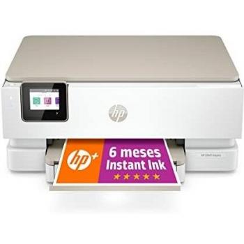 Impresora Multifunción HP Envy Inspire 7220e - 6 meses de impresión Instant Ink con HP+, Color Blanco