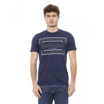 Baldinini Trend Blue Cotton T-Shirt - S