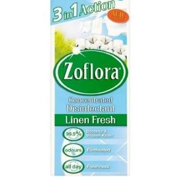 3 en 1 Acción Zoflora concentrado desinfectante Fresh Linen 12 x 56 ml