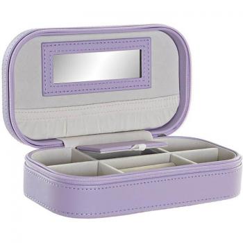 Caja-Joyero DKD Home Decor 8424001859924 Espejo Lila Poliuretano