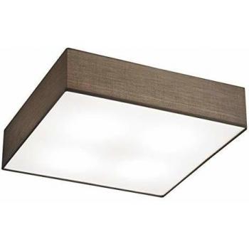 Trio 603800414 - Plafón LED cuadrado, IP20, E27, 60 W, 230 V, color níquel mate