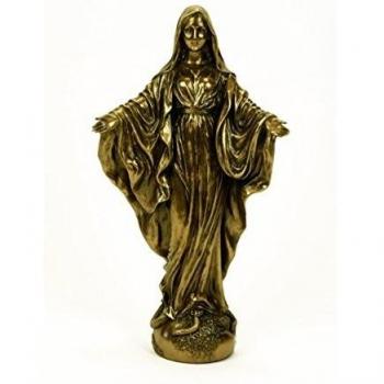 CAPRILO Figura Religiosa Decorativa Virgen Maria Esculturas Resina. 14 x 6 x 26 cm.