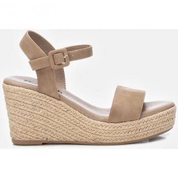 Sandalia de cuña de mujer Refresh 171964 Taupe con hebilla