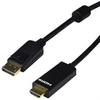 MCL DisplayPort/HDMI 5 m Negro - Adaptadores de Cable de vídeo