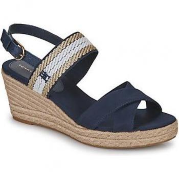 Tommy Hilfiger - Golden Webbing Mid Wedge 40 Azul