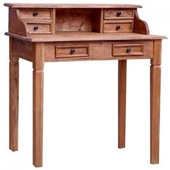 vidaXL Writing Desk with Drawers 90x50x101 cm Solid Mahogany Wood