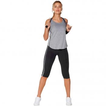 Legging corsario de Cinturilla elástica by Vencastyle,Negro,M