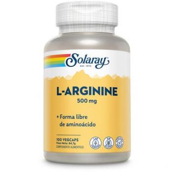 Solaray L-Arginine 500 mg 100 Cápsulas Vegetales