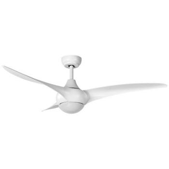 Ventilador de Techo DC Canea 24W Blanco con 3 Aspas, 6 Velocidades, Luz LED Regulable 3000-4500-6000K, Control Remoto, Función Memoria