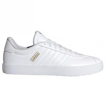 Adidas VL Court 3.0 Unisex Sneakers - White/Gold, Size 46 ⅔