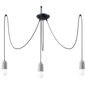 Lámpara de araña Sollux Neso 3 - lámpara con 3 fuentes de luz E27 - bombillas no incluidas - diseño minimalista moderno - ideal para salón y dormitorio - dimensiones: 100x100x190cm