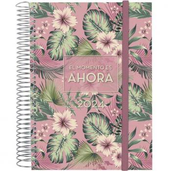 Agenda Finocam Espiral Design Collection E10 2024 Día Página 155x212 mm Multicolor Multilingüe