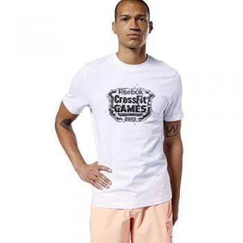 Reebok RC Distressed Crest Camiseta, Hombre, White, S