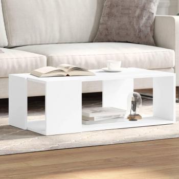 Mesa de salón blanca 89,5x48x30 cm en madera multicapa y madera de ingeniería Vidaxl