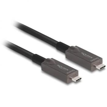 Cable óptico activo USB-C DeLOCK 15 m 4K 144 Hz 10 Gbps PD