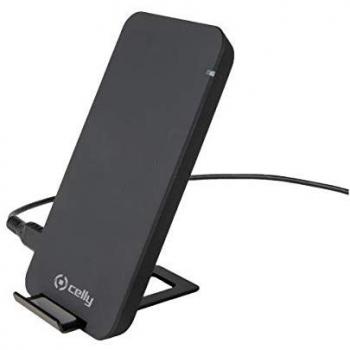 Celly Cargador Inalámbrico de Red de pie soporte, carga rápida Wireless 10 W, 15 a, Negro