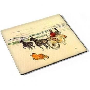 Toulouse Lautrec - Carriage, Designer Almohadilla del Ratón Mouse Mouse Pad con Diseño Colorido. Auténtica Alfombrilla de 250 x 190 mm. Tamaño Ideal de Media para el Uso Diario.