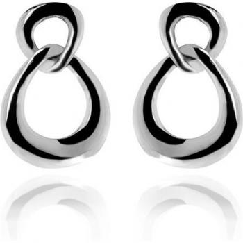 Pendientes de lujo Jomo Essential bañados en rodio de la marca Luxenter