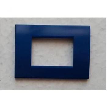 Placa Compatible Living Light ABS 3-4-7 Postes Coloridos Azul 3 Foros